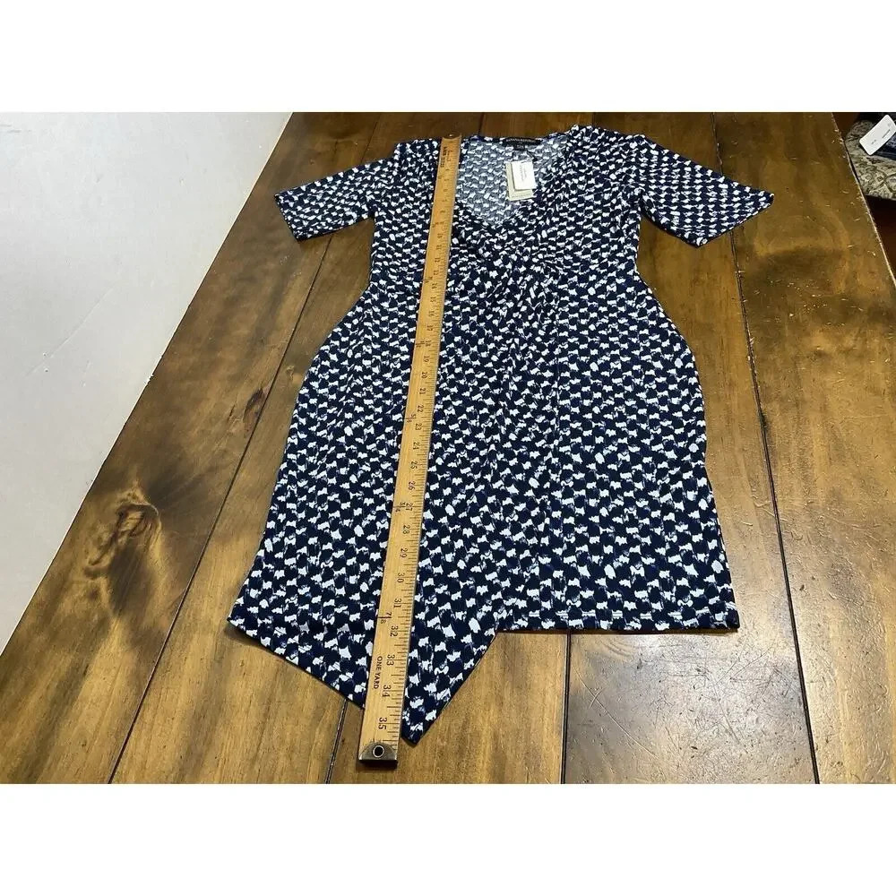 Banana Republic Women's Dress Size PXS Blue Asymmetrical Wrap Dress - Picture 8 of 11